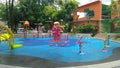 Colourful Play equipment on children play ground