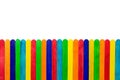 Colourful popsicle sticks Royalty Free Stock Photo