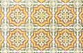 Colourful Portuguese glazed tiles, pattern and background