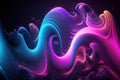 Colourful Psychic Waves, calming spiritual concept Generative AI Illustration
