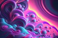 Colourful Psychic Waves, wellness calming concept Generative AI Illustration