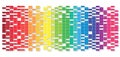 Colourful rainbow made from pixels, vector illustration