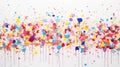 Colourful rainbow paint splash wall art