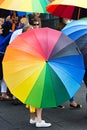 Colourful rainbow pride umbrella