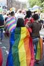 Colourful rainbow pride umbrella