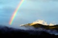 A colourful rainbow after summer rain