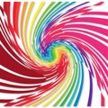 Colourful rainbow vortex, vector illustration