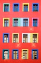 Colourful red building facade Royalty Free Stock Photo