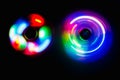 Colourful sphere light in dark background Royalty Free Stock Photo