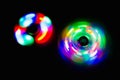 Colourful sphere light in dark background Royalty Free Stock Photo