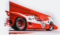 Colourful Red Le Man Sports Car with Speed Blurs - Generative AI Illustration