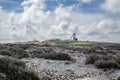 The colourful remains of the former copper mine Parys Mountain near Amlwch on the Isle of Anglesey, Wales, UK Royalty Free Stock Photo