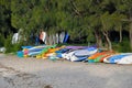 Colourful Rental Sea Kayaks, Rose Bay, Sydney, Australia