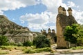 Colourful rock formations in Cappadocia