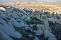 Colourful rock formations. Fairy Chimney or Multihead stone mushrooms. Phallic rock in Cappadocia, turkey. Royalty Free Stock Photo