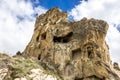 Colourful rock formations. Fairy Chimney or Multihead stone mushrooms. Phallic rock in Cappadocia, turkey. Royalty Free Stock Photo