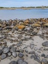 Colourful Rockscape by the Beach Royalty Free Stock Photo