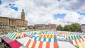 Colourful rooftops of Norwich market