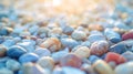 Colourful round sea pebbles. Royalty Free Stock Photo