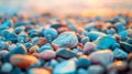 Colourful round sea pebbles. Royalty Free Stock Photo