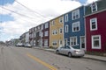 Colourful salt box homes in downtown Saint Johns