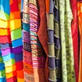 Colourful scarfs Royalty Free Stock Photo