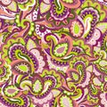 Colourful seamless paisley pattern