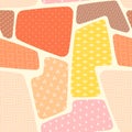 Colourful seamless patchwork with different patterns. vector design Royalty Free Stock Photo