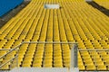 Colourful seats in stadium