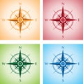 Colourful set of compasses