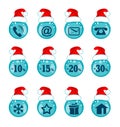 Christmas icons. Xmas sign for web sites. Royalty Free Stock Photo