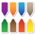 Colourful set of price tag icons, vector illustration Royalty Free Stock Photo