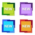 Colourful set of template icons, vector illustration Royalty Free Stock Photo
