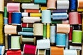 Colourful sewing threads background closeup Royalty Free Stock Photo