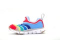 Colourful shoes on isolated white background,inside view Royalty Free Stock Photo