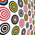 Colourful shooting targets on the wall, vector illustration Royalty Free Stock Photo