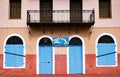 Colourful Closed Shop, Galaxidi, Greece Royalty Free Stock Photo