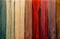 Colourful silk thread natural colour dye Royalty Free Stock Photo