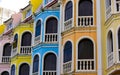 Colourful sino portuguese architecture in old town Phuket