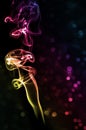 Colourful smoke with booked