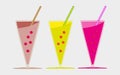 Colourful Smoothie Fruit Drinks vector