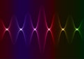 Colourful soundwaves background design