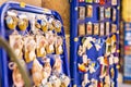 Colourful souvenirs for sale in Crete, Greek Islands, Greece, Europe