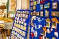 Colourful souvenirs for sale in Crete, Greek Islands, Greece, Europe