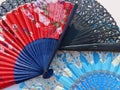 Colourful Spanish fans Royalty Free Stock Photo