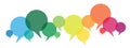 Colourful speech box set, vector illustration