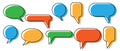 Colourful speech box set, vector illustration