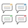 Colourful speech bubble set, vector illustration