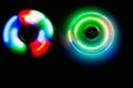 Colourful sphere light in dark background Royalty Free Stock Photo