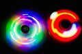 Colourful sphere light in dark background Royalty Free Stock Photo